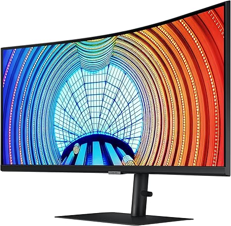 SAMSUNG Viewfinity S65UA Series 34-Inch Ultrawide QHD Curved Monitor, 100Hz, USB-C, HDR10 (1 Billion Colors), Height Adjustable Stand, TUV-certified Intelligent Eye Care (LS34A654UBNXGO),Black